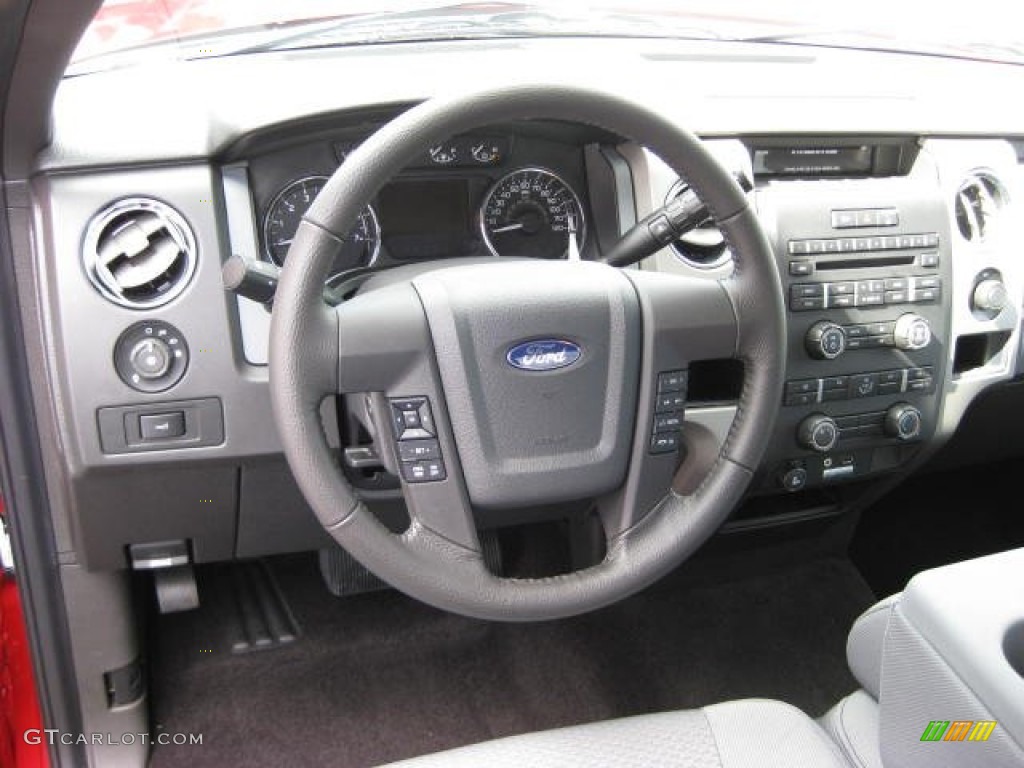 2011 Ford F150 XLT Regular Cab 4x4 Steel Gray Steering Wheel Photo #54810942