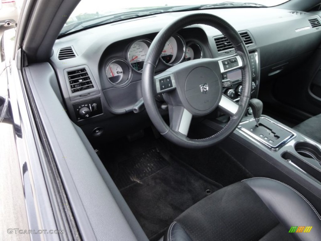 2010 Dodge Challenger SRT8 Dark Slate Gray Steering Wheel Photo #54811563