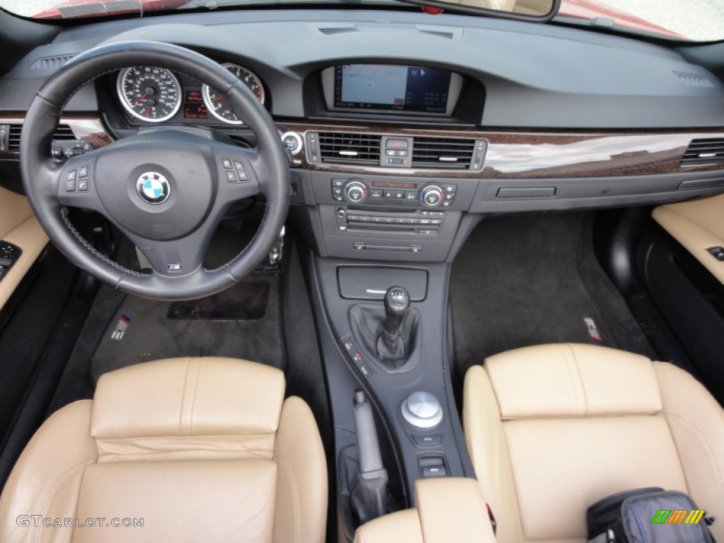 2008 BMW M3 Convertible Bamboo Beige Dashboard Photo #54812626