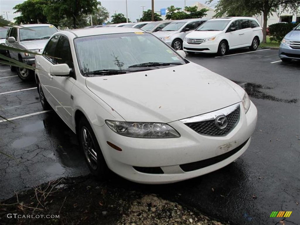 2004 MAZDA6 i Sedan - Performance White / Beige photo #1