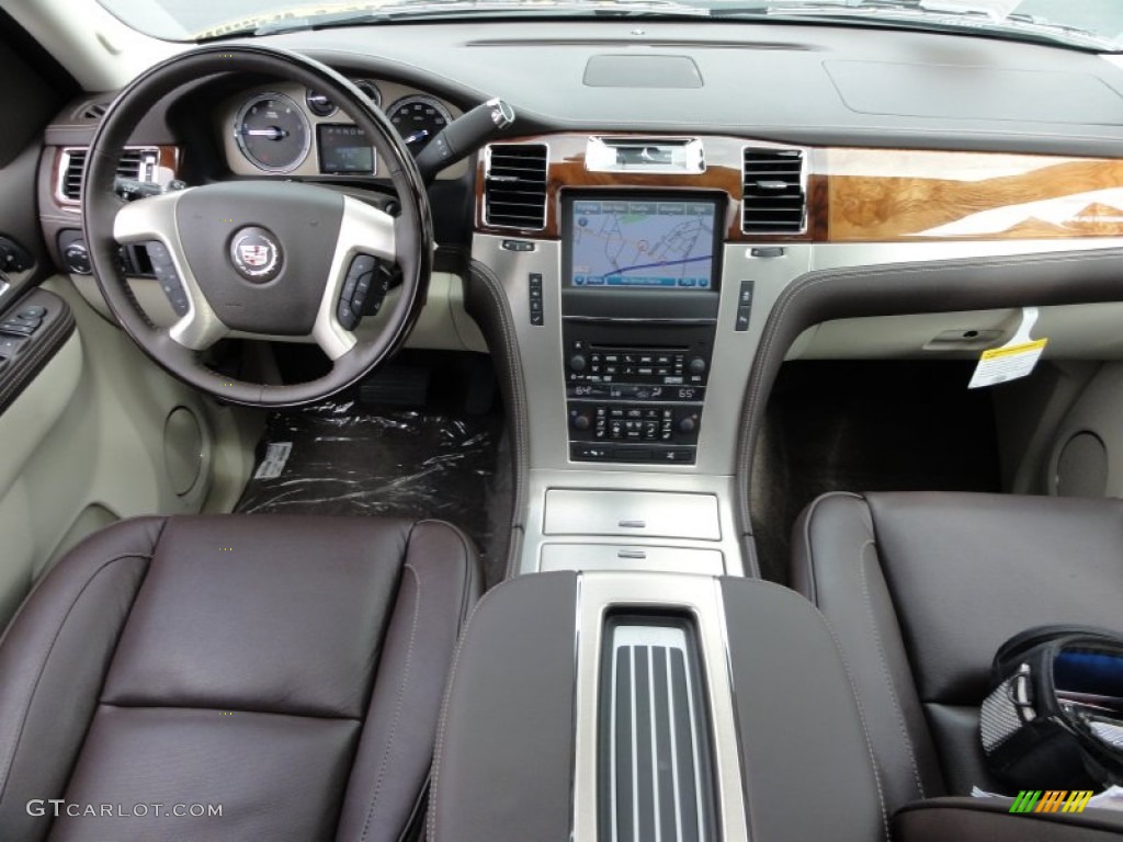 2012 Cadillac Escalade Platinum AWD Cocoa/Light Linen Dashboard Photo #54814258