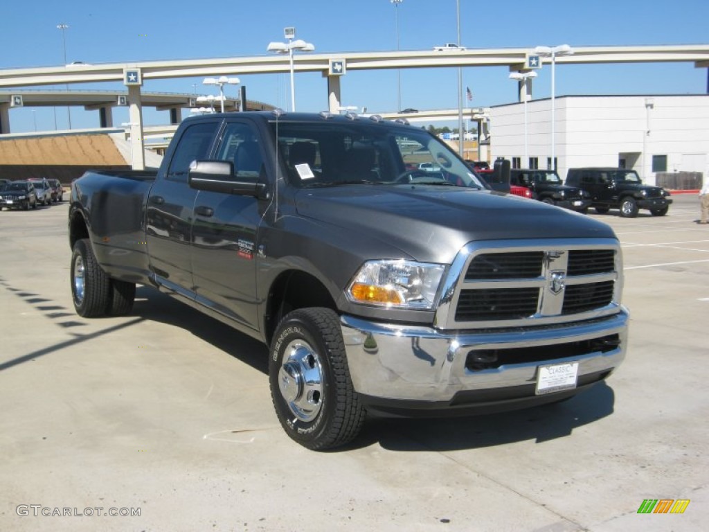 Mineral Gray Pearl 2012 Dodge Ram 3500 HD ST Crew Cab 4x4 Dually Exterior Photo #54817708