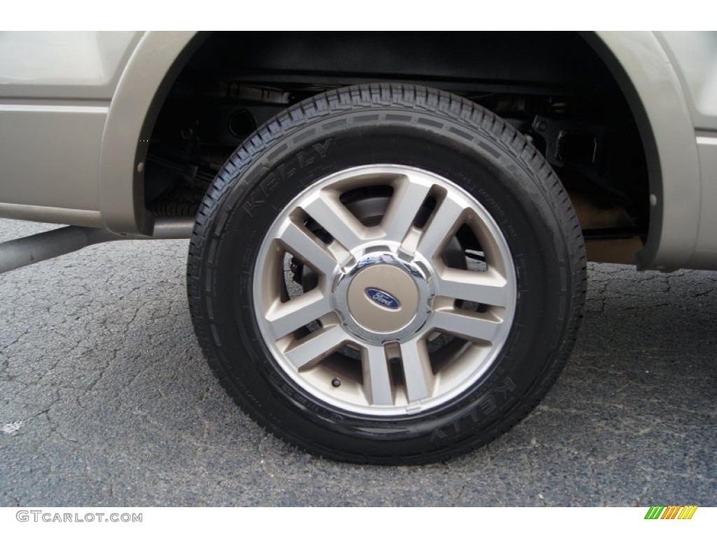 2005 F150 Lariat SuperCrew - Arizona Beige Metallic / Tan photo #16