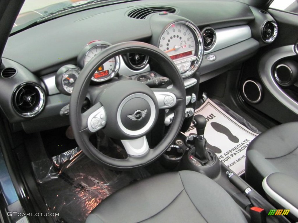 2009 Cooper Convertible - Horizon Blue / Punch Carbon Black Leather photo #8