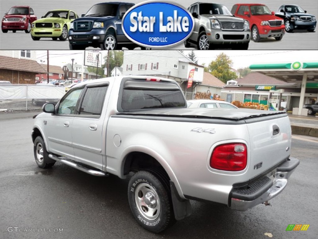 2001 F150 XLT SuperCrew 4x4 - Silver Metallic / Medium Graphite photo #4