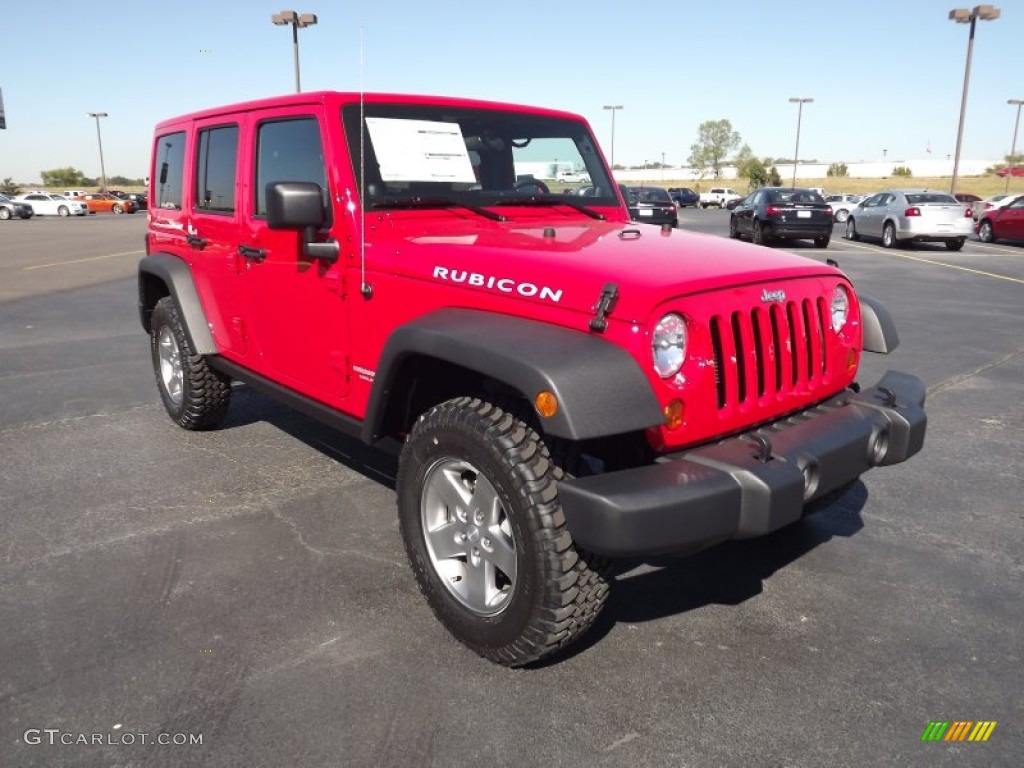 Flame Red 2012 Jeep Wrangler Unlimited Rubicon 4x4 Exterior Photo #54820816