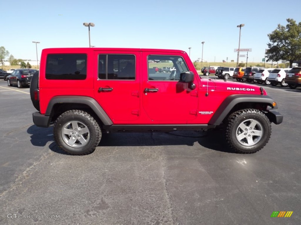 Flame Red 2012 Jeep Wrangler Unlimited Rubicon 4x4 Exterior Photo #54820822