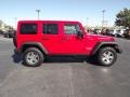 Flame Red 2012 Jeep Wrangler Unlimited Rubicon 4x4 Exterior