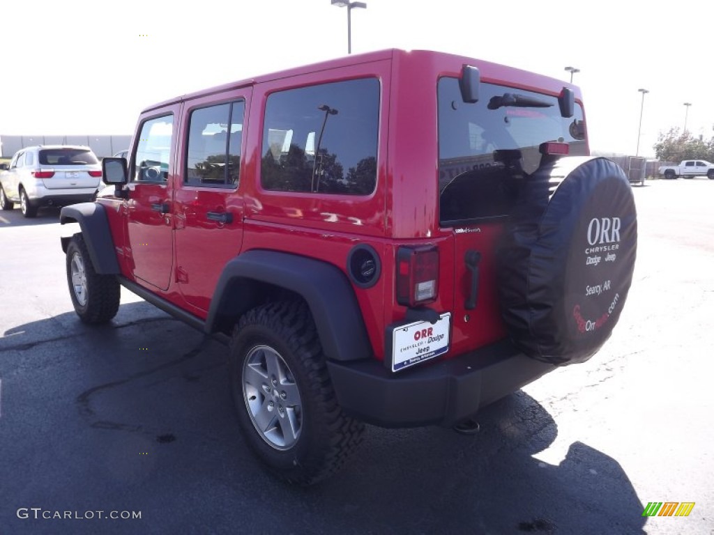 2012 Wrangler Unlimited Rubicon 4x4 - Flame Red / Black/Dark Saddle photo #7