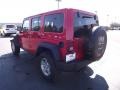 2012 Flame Red Jeep Wrangler Unlimited Rubicon 4x4  photo #7