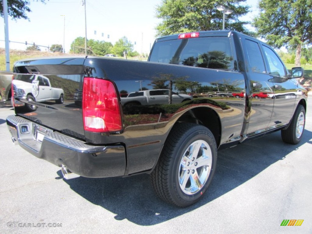 2012 Ram 1500 Express Quad Cab - Black / Dark Slate Gray/Medium Graystone photo #3