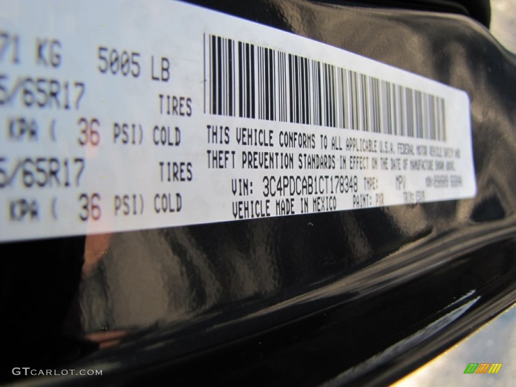 2012 Journey SE - Brilliant Black Crystal Pearl / Black photo #12