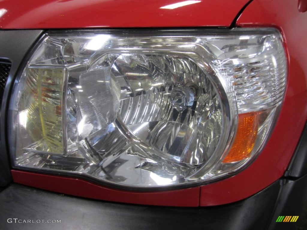 2008 Tacoma V6 Double Cab 4x4 - Radiant Red / Graphite Gray photo #4