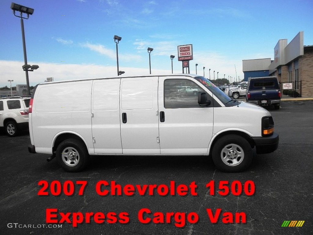 2007 Express 1500 Cargo Van - Summit White / Medium Pewter photo #1