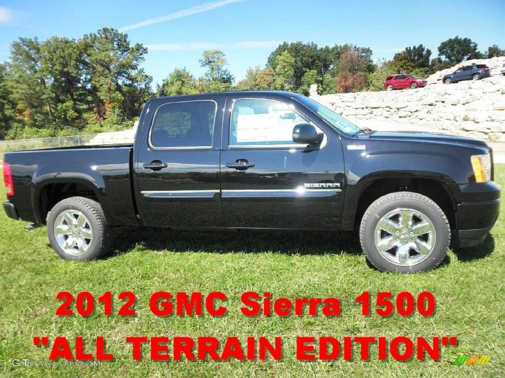2012 Sierra 1500 SLT Crew Cab 4x4 - Onyx Black / Ebony photo #1