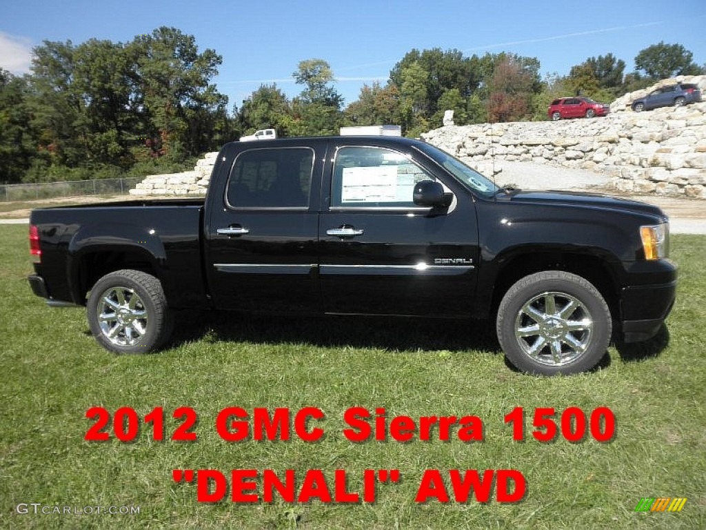 2012 Sierra 1500 Denali Crew Cab 4x4 - Onyx Black / Ebony photo #1