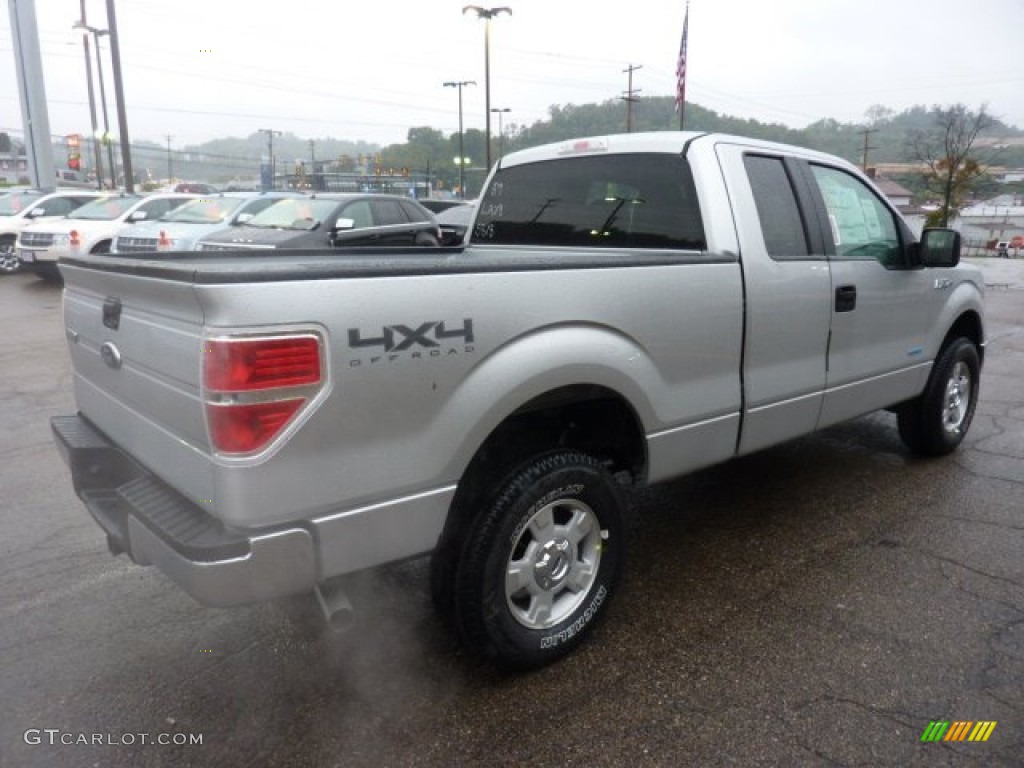 2011 F150 XLT SuperCab 4x4 - Ingot Silver Metallic / Steel Gray photo #4