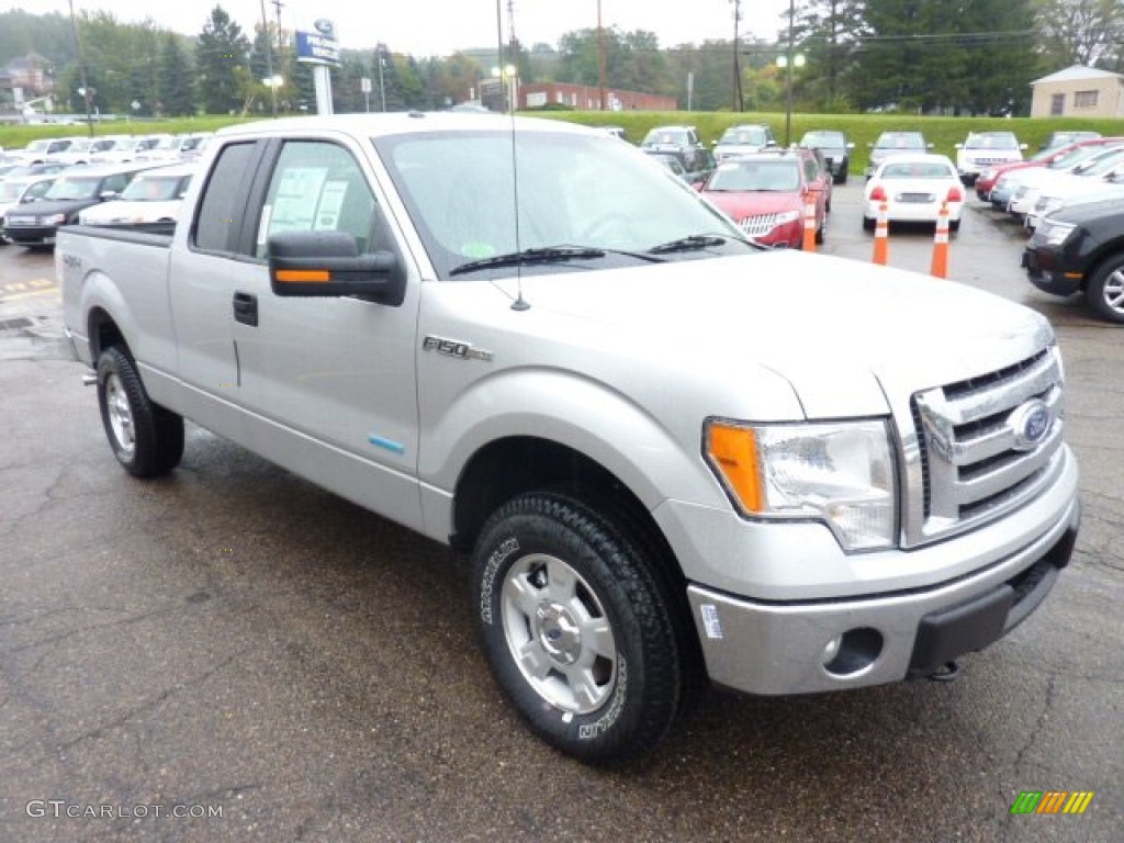 2011 F150 XLT SuperCab 4x4 - Ingot Silver Metallic / Steel Gray photo #6