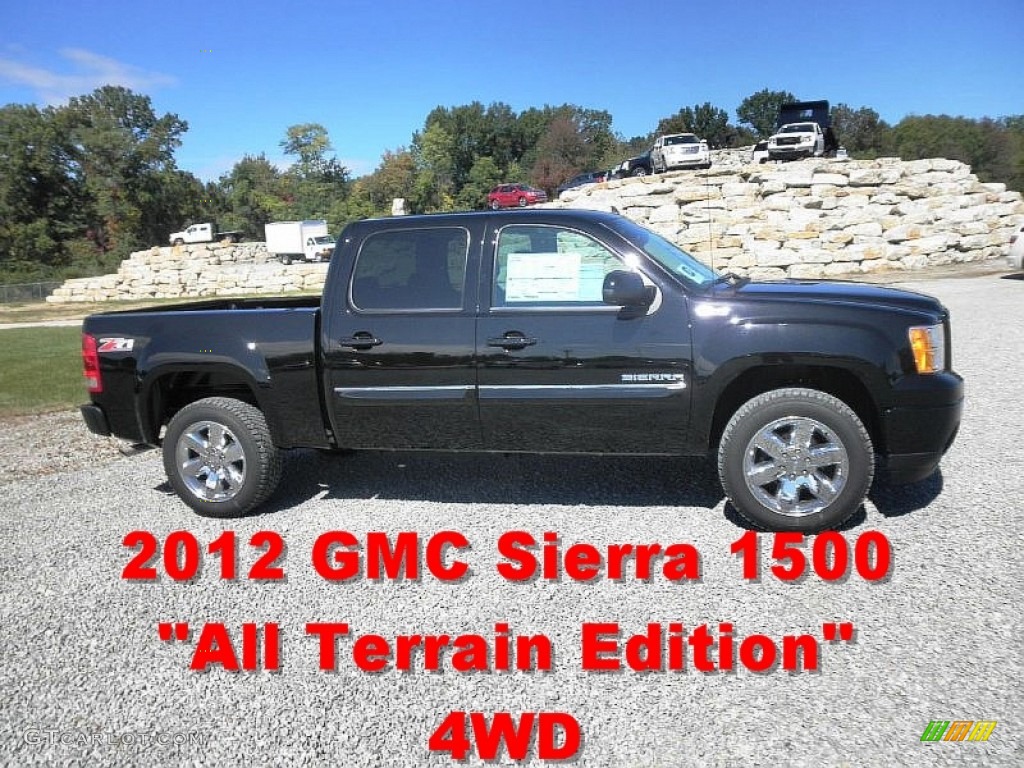 2012 Sierra 1500 SLE Crew Cab 4x4 - Onyx Black / Ebony photo #1