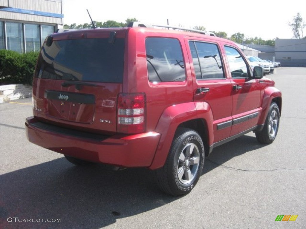 2008 Liberty Sport 4x4 - Inferno Red Crystal Pearl / Pastel Pebble Beige photo #6