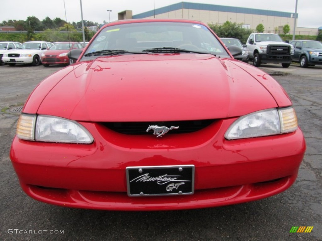 1998 Mustang GT Convertible - Vermillion Red / Saddle photo #6