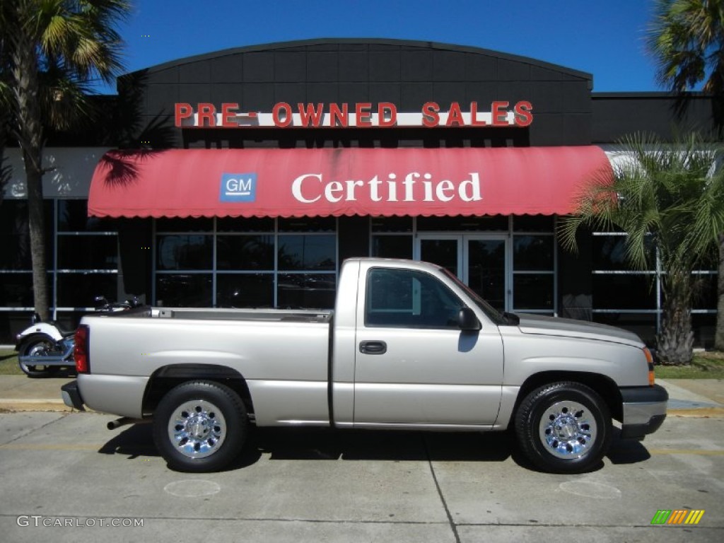 2007 Silverado 1500 Classic Work Truck Regular Cab - Silver Birch Metallic / Dark Charcoal photo #1