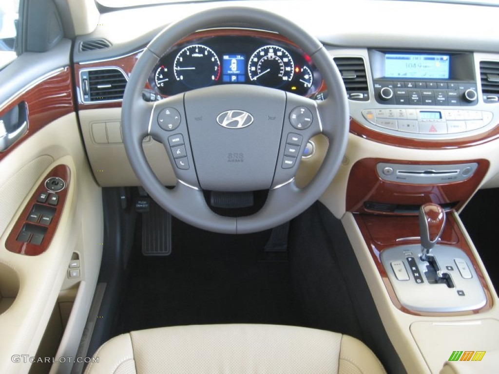 2012 Hyundai Genesis 3.8 Sedan Cashmere Dashboard Photo #54829183