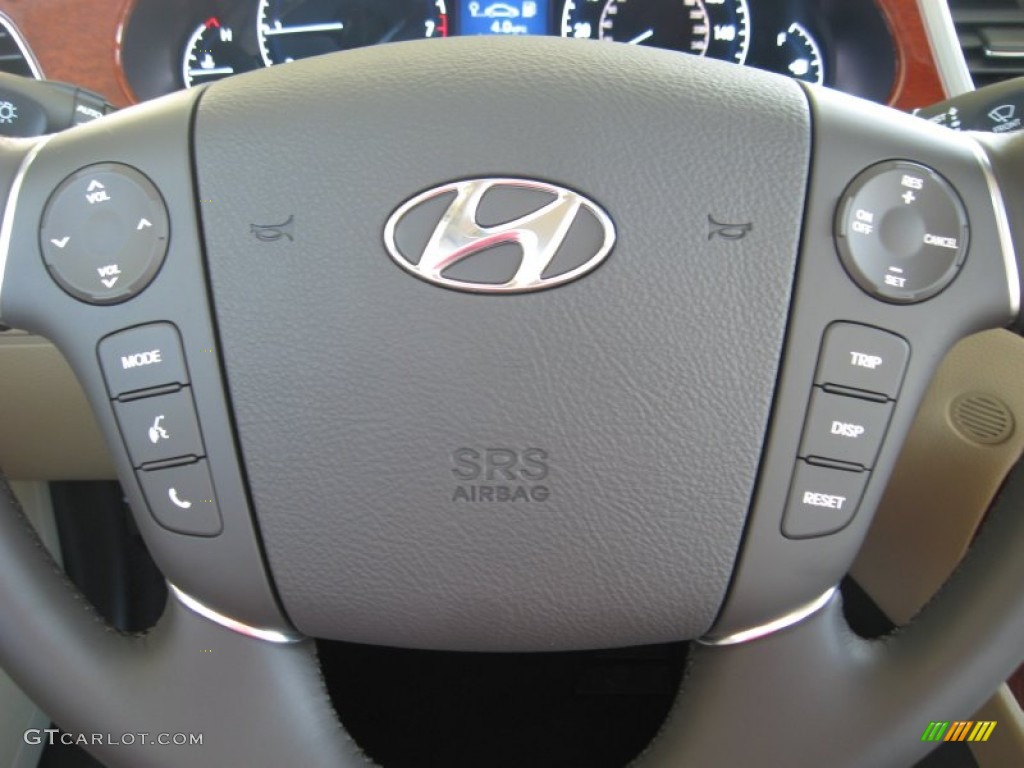 2012 Hyundai Genesis 3.8 Sedan Cashmere Steering Wheel Photo #54829221