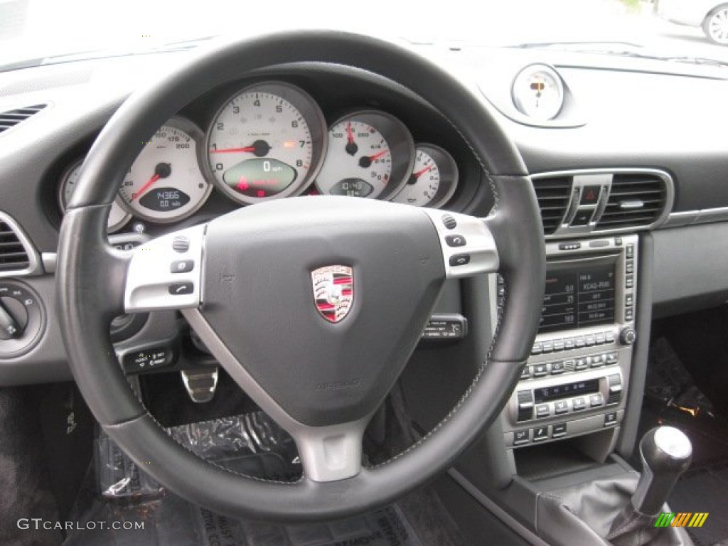2008 Porsche 911 Carrera 4S Coupe Black Steering Wheel Photo #54831703