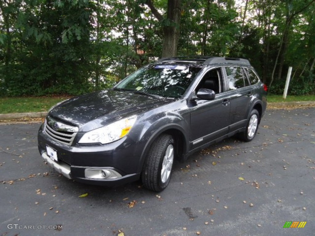 2011 Outback 2.5i Limited Wagon - Graphite Gray Metallic / Off Black photo #3