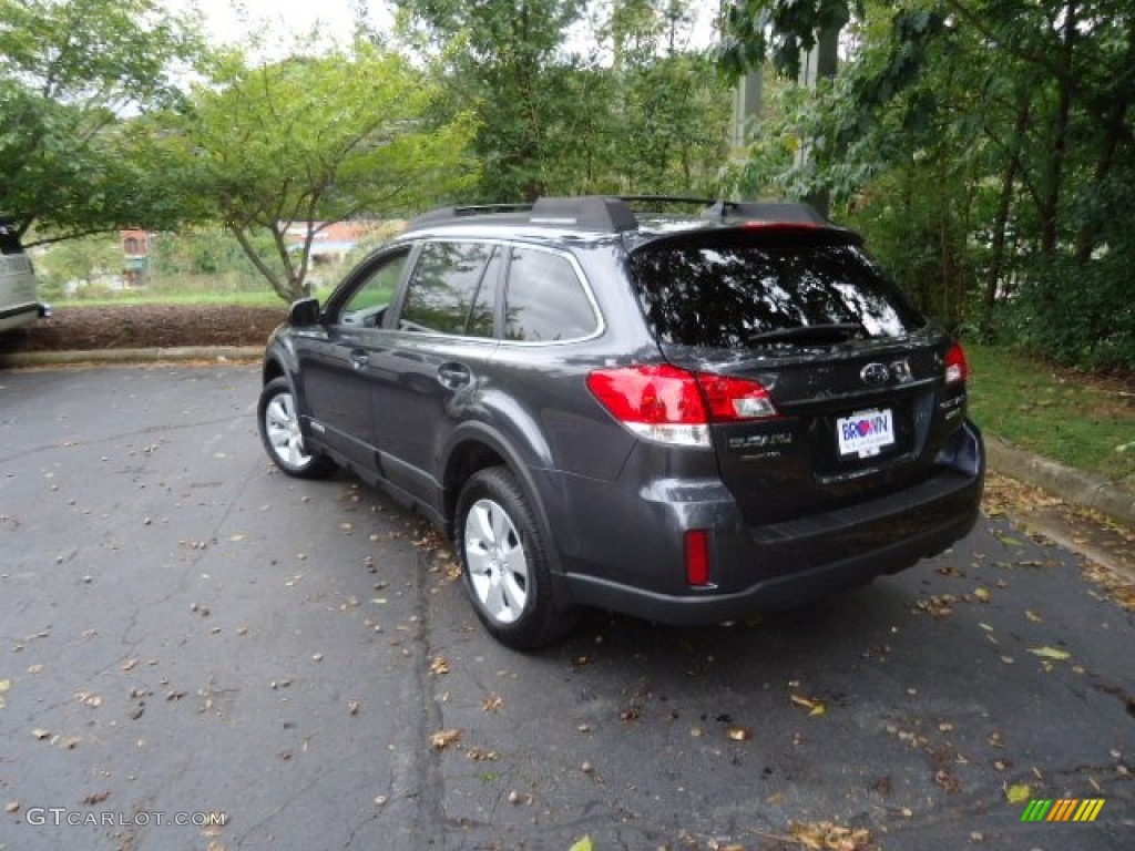 2011 Outback 2.5i Limited Wagon - Graphite Gray Metallic / Off Black photo #5
