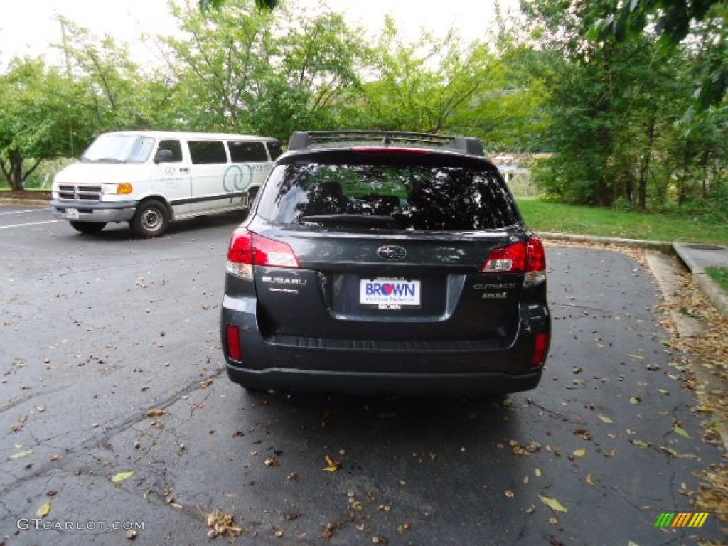 2011 Outback 2.5i Limited Wagon - Graphite Gray Metallic / Off Black photo #6
