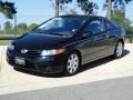 2007 Nighthawk Black Pearl Honda Civic LX Coupe  photo #10