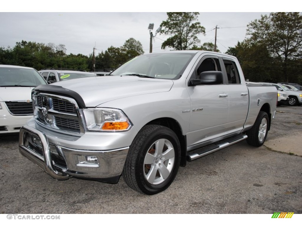 2009 Ram 1500 Big Horn Edition Quad Cab 4x4 - Bright Silver Metallic / Dark Slate/Medium Graystone photo #1