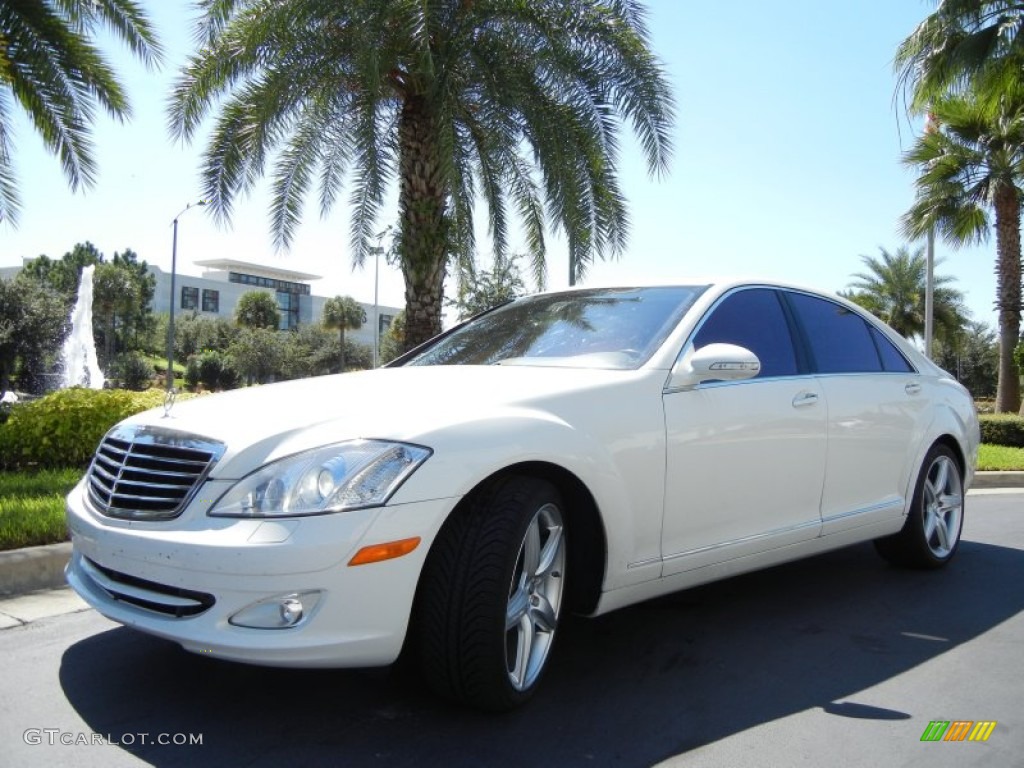 2007 S 550 Sedan - Arctic White / Grey/Dark Grey photo #2