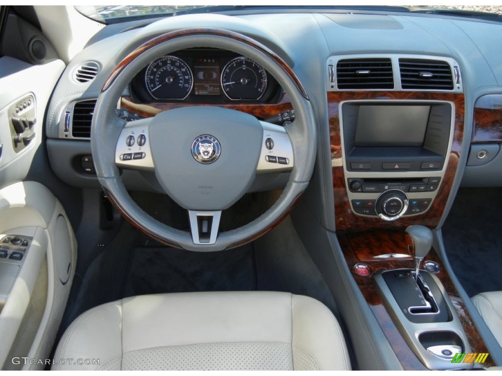 2007 Jaguar XK XK8 Convertible Ivory/Slate Dashboard Photo #54836683