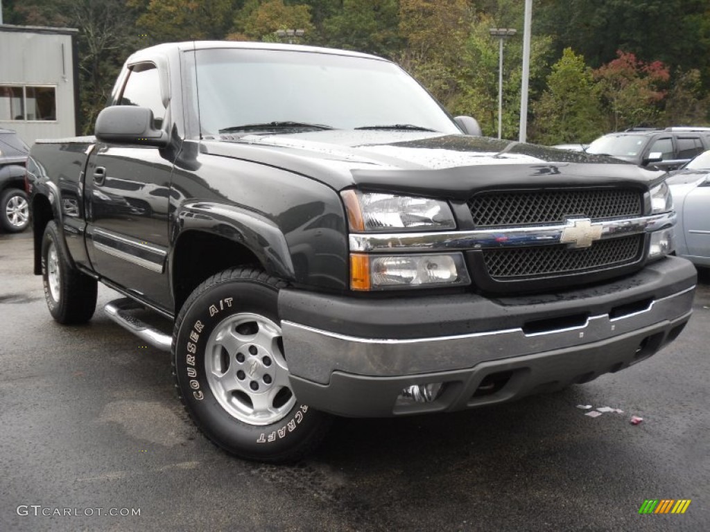 2003 Silverado 1500 LS Regular Cab 4x4 - Dark Gray Metallic / Dark Charcoal photo #1