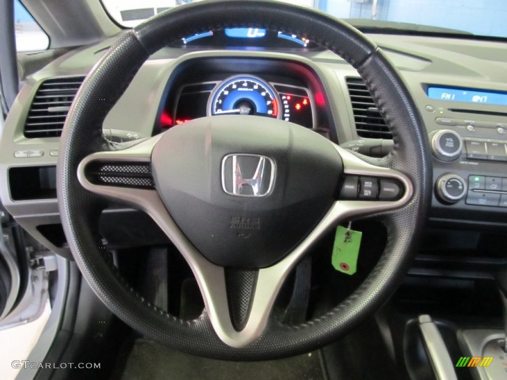 2009 Civic LX-S Sedan - Alabaster Silver Metallic / Black photo #9