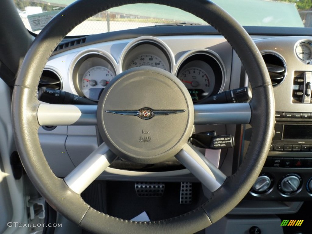 2006 Chrysler PT Cruiser GT Convertible Pastel Slate Gray Steering Wheel Photo #54839446