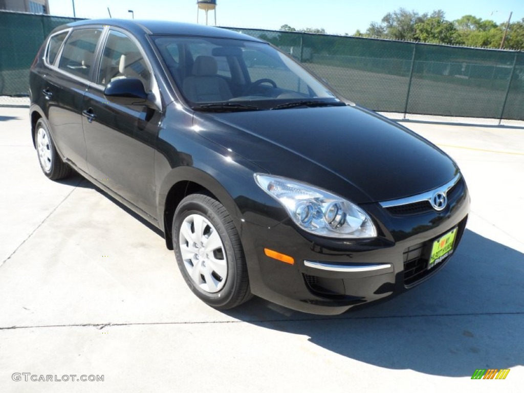 2012 Elantra GLS Touring - Black Noir Pearl / Beige photo #1