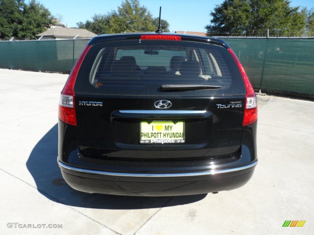 2012 Elantra GLS Touring - Black Noir Pearl / Beige photo #4