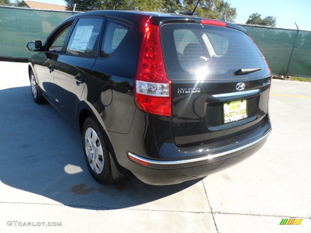 2012 Elantra GLS Touring - Black Noir Pearl / Beige photo #5