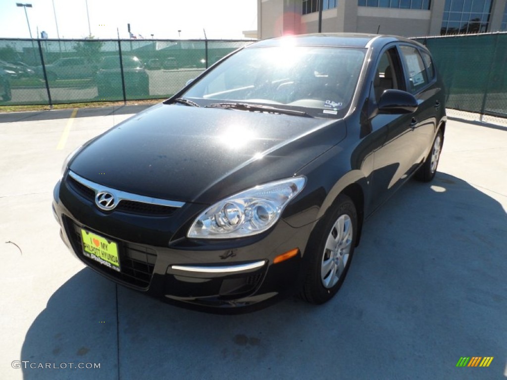 2012 Elantra GLS Touring - Black Noir Pearl / Beige photo #7