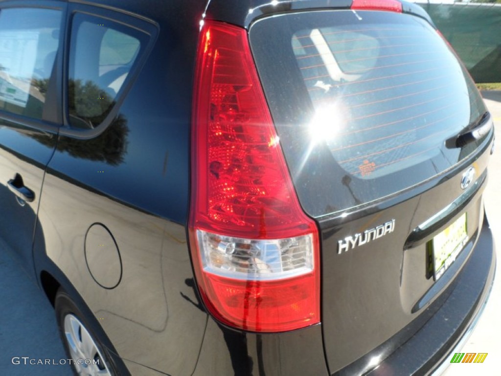 2012 Elantra GLS Touring - Black Noir Pearl / Beige photo #14