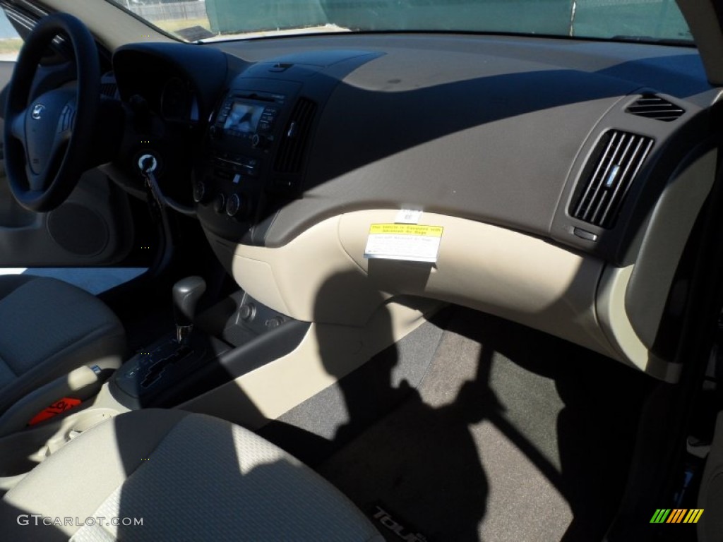 2012 Elantra GLS Touring - Black Noir Pearl / Beige photo #18