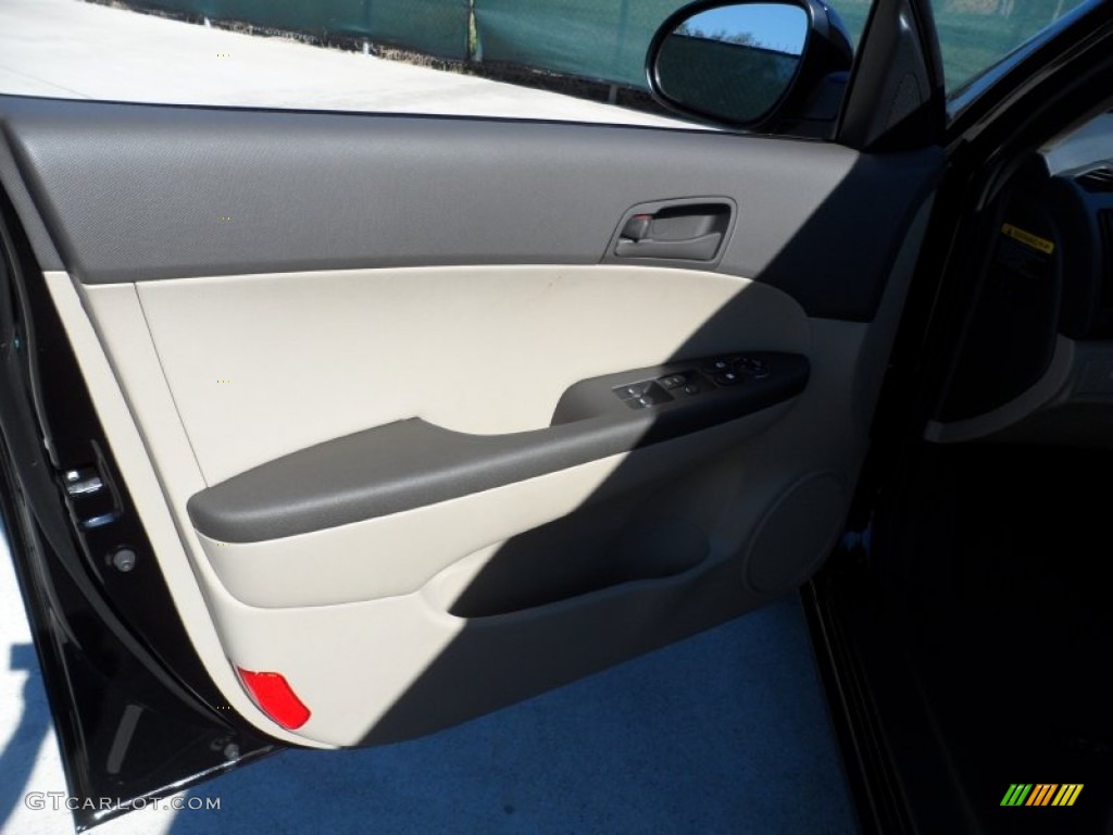 2012 Elantra GLS Touring - Black Noir Pearl / Beige photo #21