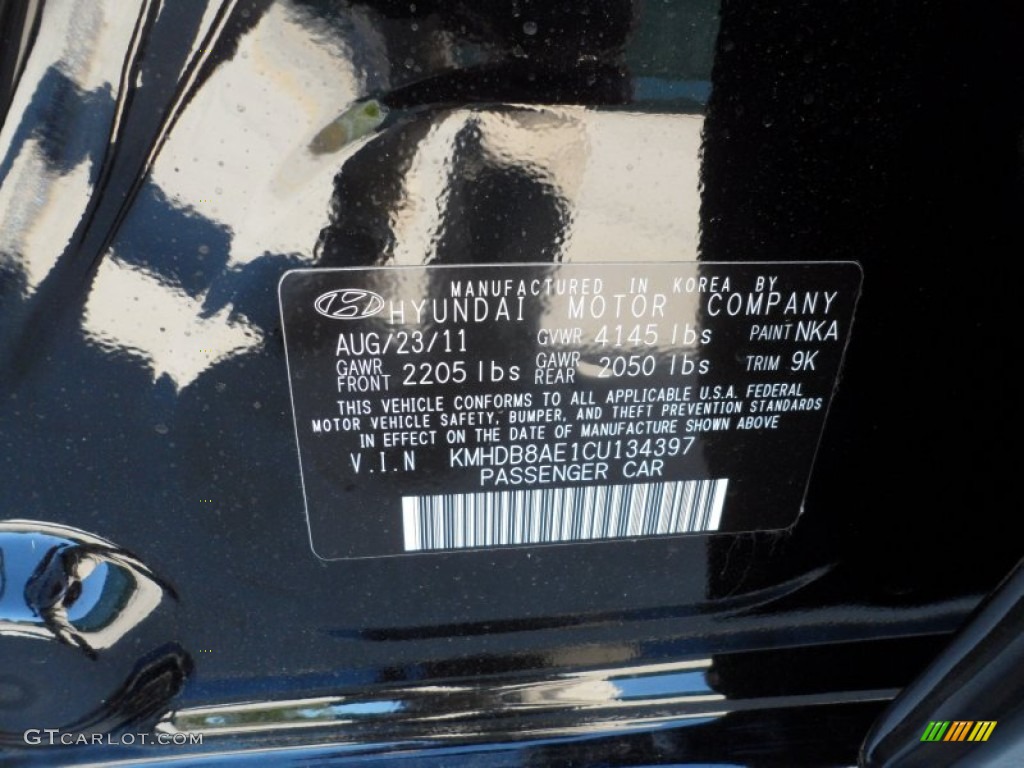 2012 Elantra GLS Touring - Black Noir Pearl / Beige photo #33
