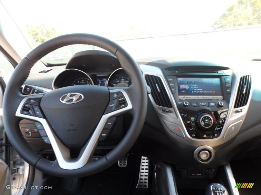 2012 Hyundai Veloster Standard Veloster Model Black Dashboard Photo #54841441