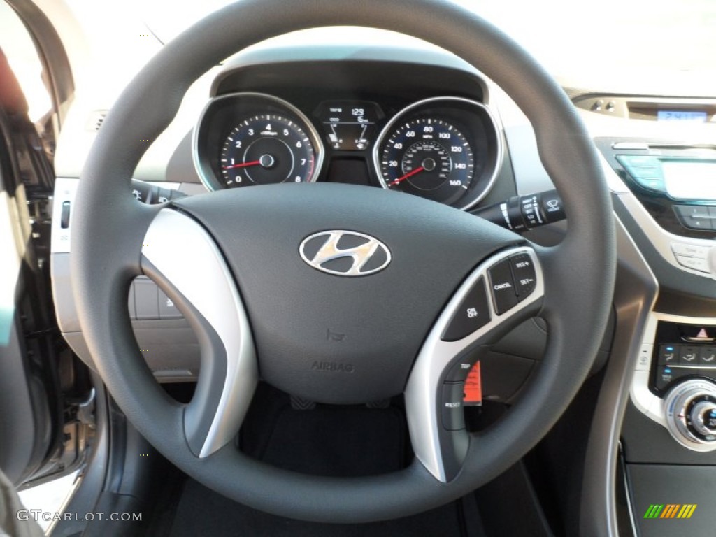 2012 Elantra GLS - Harbor Gray Metallic / Gray photo #34