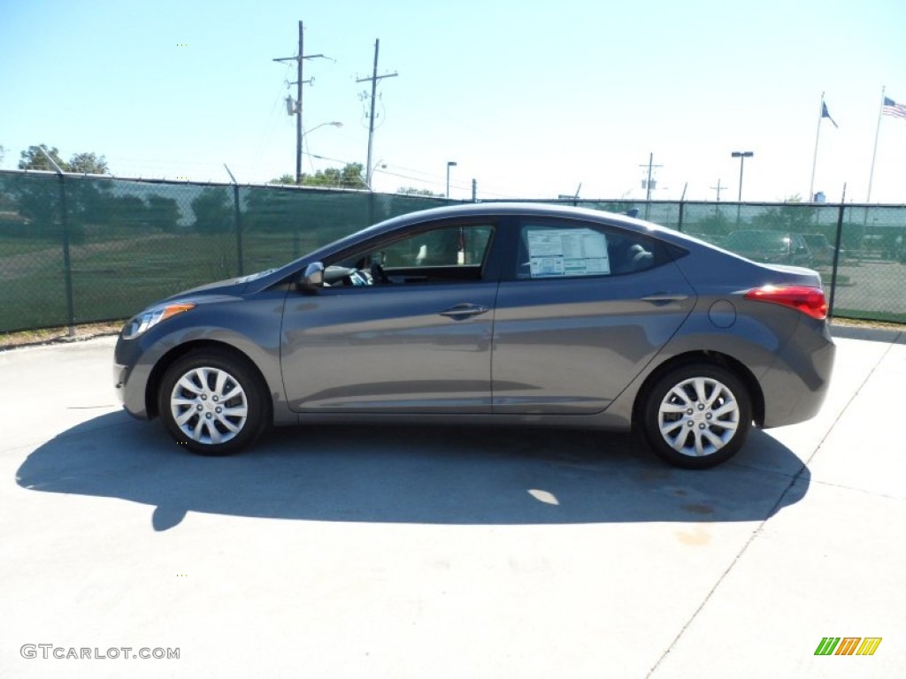 2012 Elantra GLS - Harbor Gray Metallic / Gray photo #6